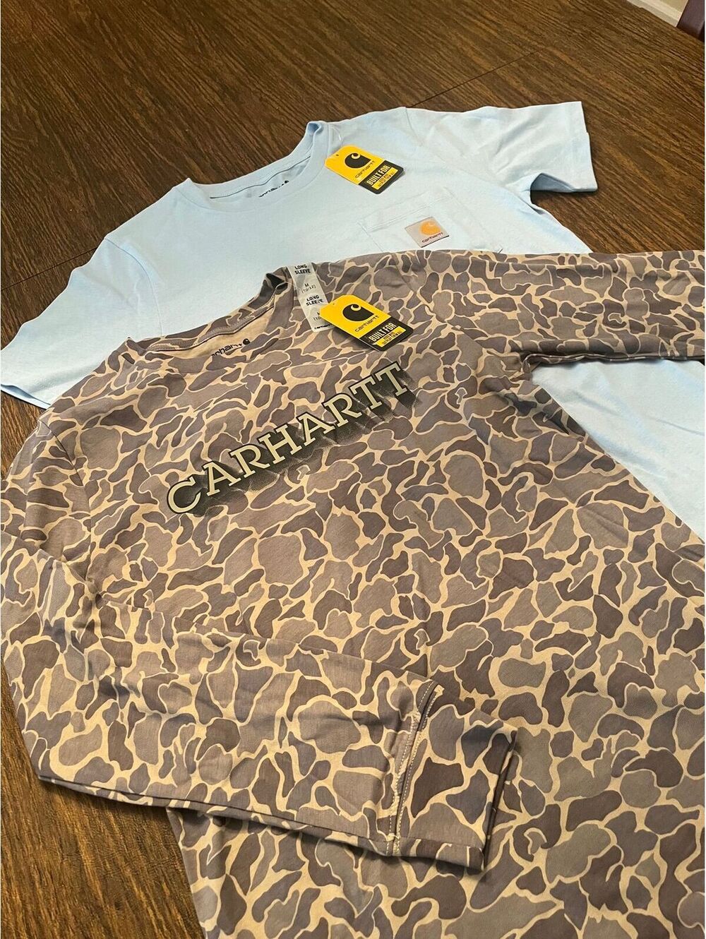 Carhartt Unisex T-Shirt Bundle Size Medium 10/12 Camo & Pocket Tee NWT